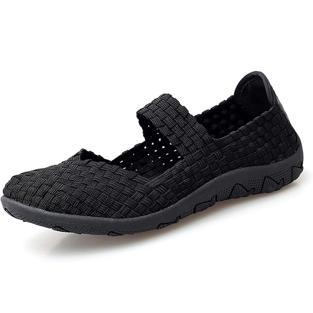 Bernie Mev Womens 36 Black Mary Jane Sneakers Lightweight Walking Shoes Sz 5-5.5